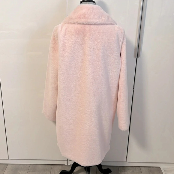 REGAL NWOT Faux Rabbit Fur Long Coat, Size L - Picture 7 of 13